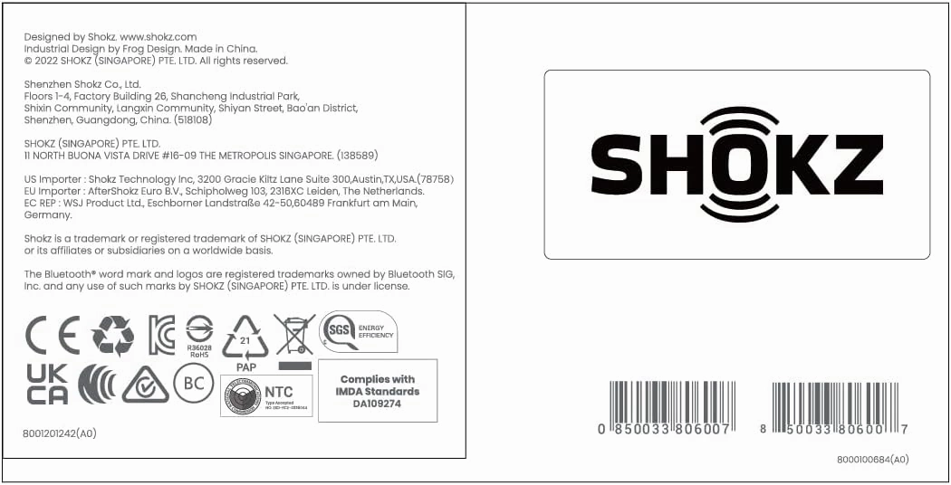 SHOKZ OpenRun - Open-Ear Bluetooth Bone Conduction Sport Headphones, Sweat Resistant Wireless Earphones for Workouts and Running, Built-in Mic, with Hair Band, Black