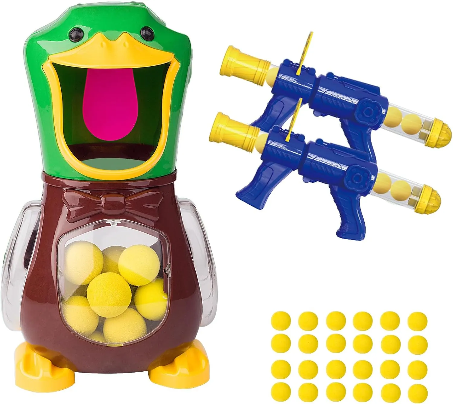 Shooting Duck Target Game,Duck Shooting Toys for Kids 3-5 Years,2 Packs of Toy Foam Blasters with Target,Interactive Competition Game Gift for Boys and Girls Ages 5 6 7 8  Years Old(Simple Version)