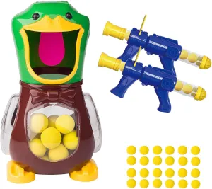 Shooting Duck Target Game,Duck Shooting Toys for Kids 3-5 Years,2 Packs of Toy Foam Blasters with Target,Interactive Competition Game Gift for Boys and Girls Ages 5 6 7 8  Years Old(Simple Version)