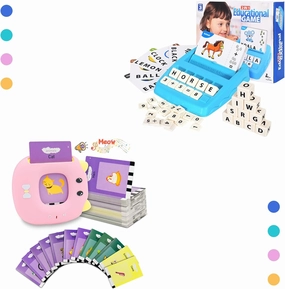 Sight Words Talking Flash Cards,Pocket Speech for Kid Age 1-6, Early Educational Toys,Matching Letter Spelling Game ABC Learning
