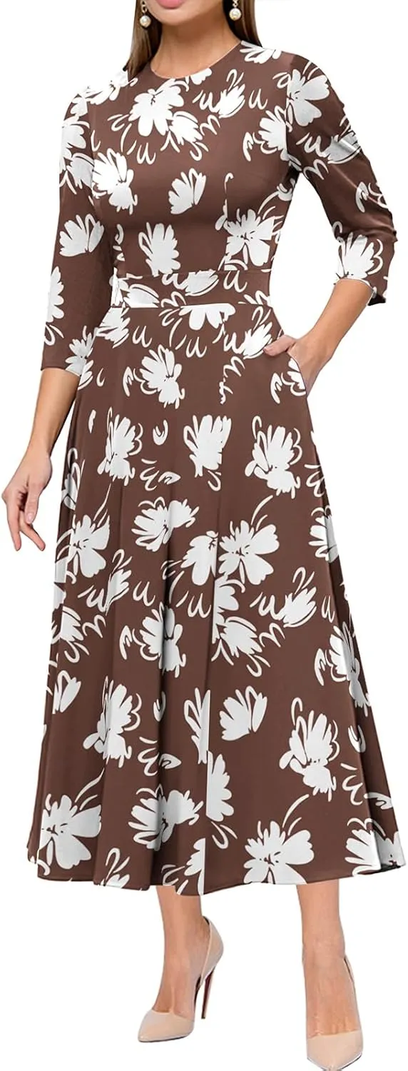 Simple Flavor Women's Vintage Dress Sleeveless O-Neck Party Cocktail Dress