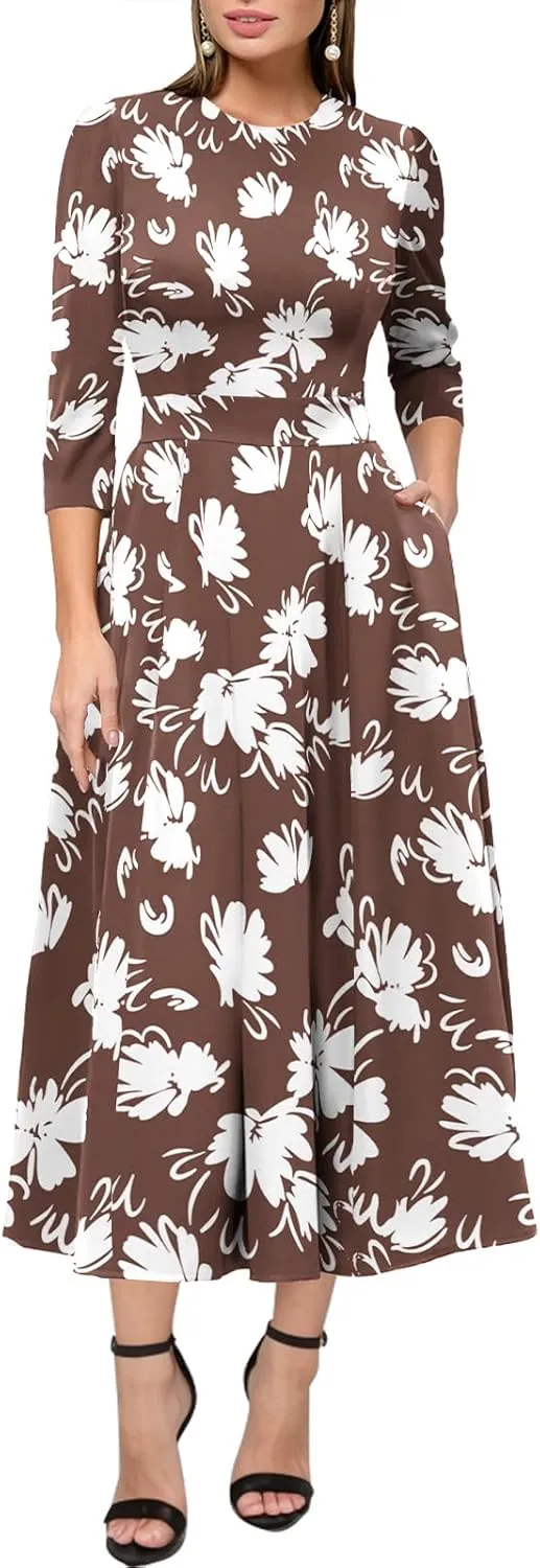 Simple Flavor Women's Vintage Dress Sleeveless O-Neck Party Cocktail Dress
