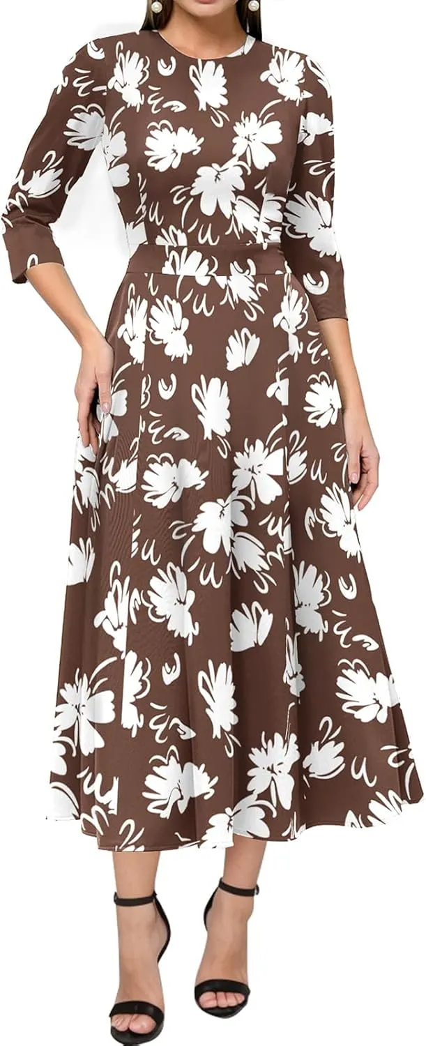 Simple Flavor Women's Vintage Dress Sleeveless O-Neck Party Cocktail Dress