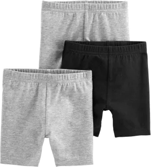 Simple Joys by Carter's Babies, Toddlers, and Girls' Bike Shorts, Pack of 3