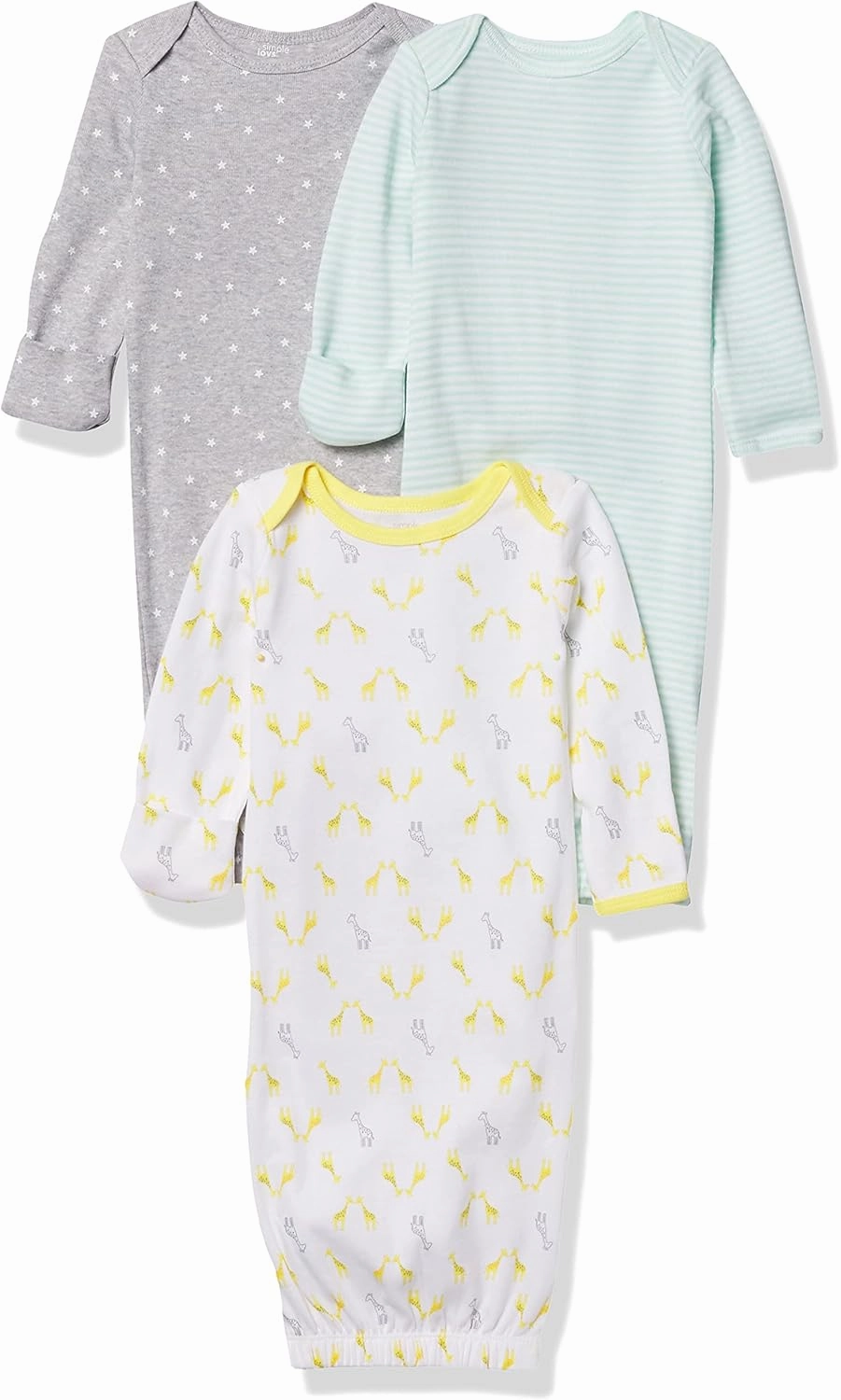 Simple Joys by Carter's Baby 3-Pack Neutral Cotton Sleeper Gown