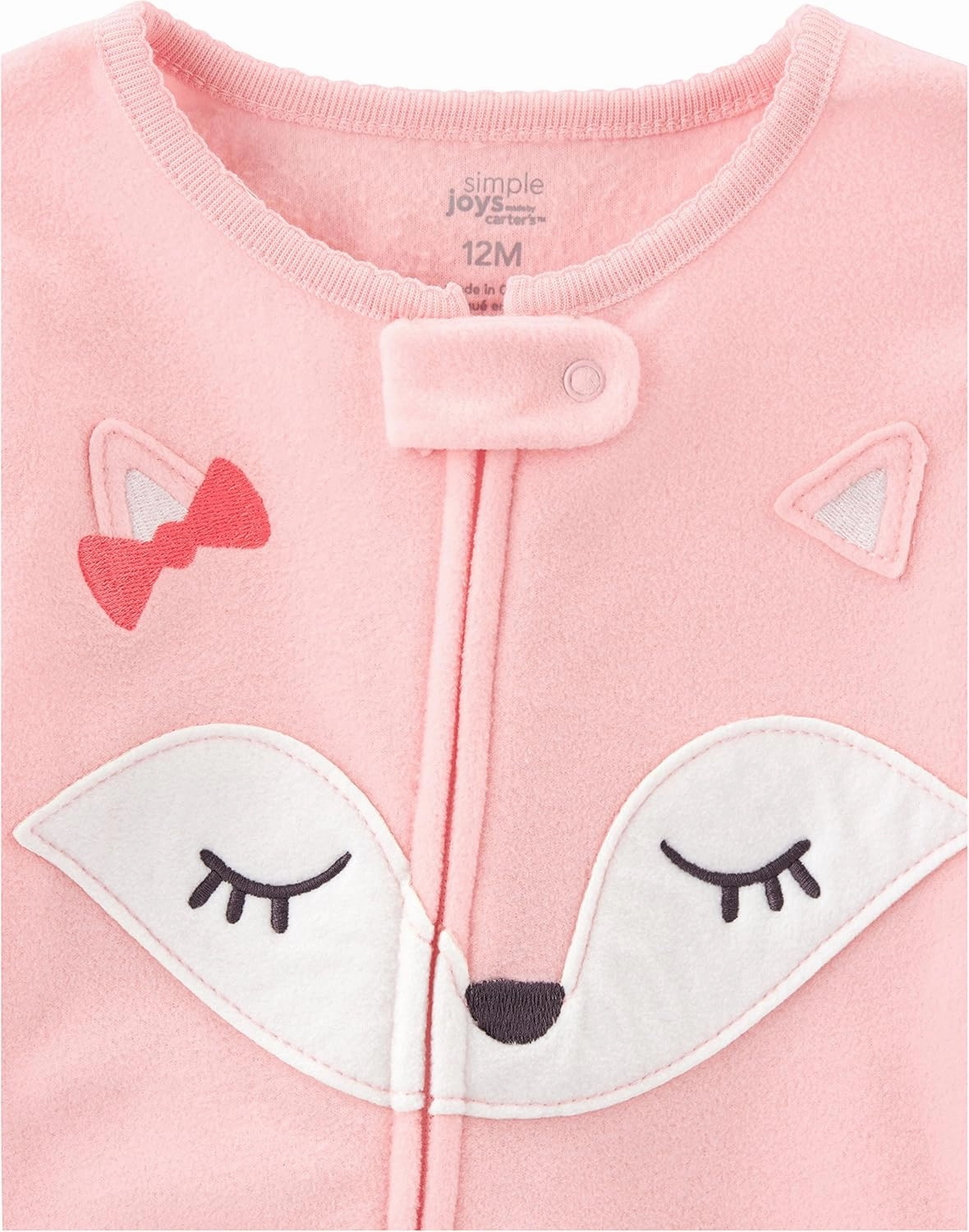 Simple Joys by Carter's Toddlers and Baby Girls' Loose-Fit Flame Resistant Fleece Footed Pajamas, Pack of 3