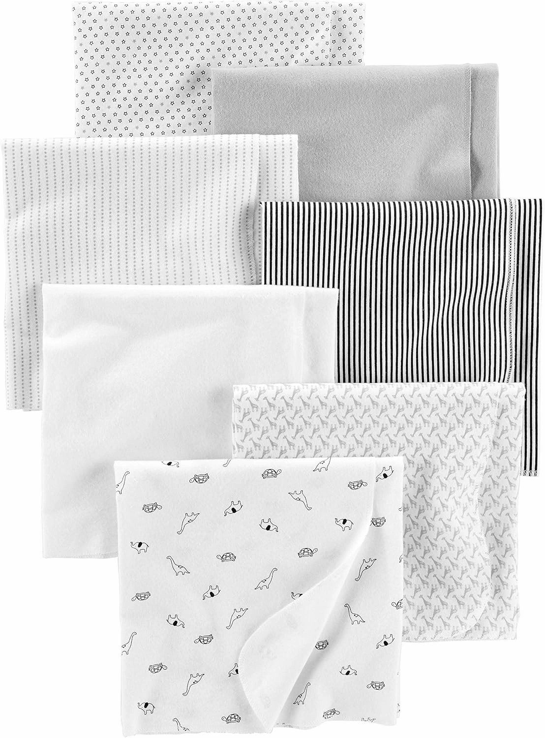 Simple Joys by Carter's Unisex Babies' Flannel Receiving Blankets, Pack of 7