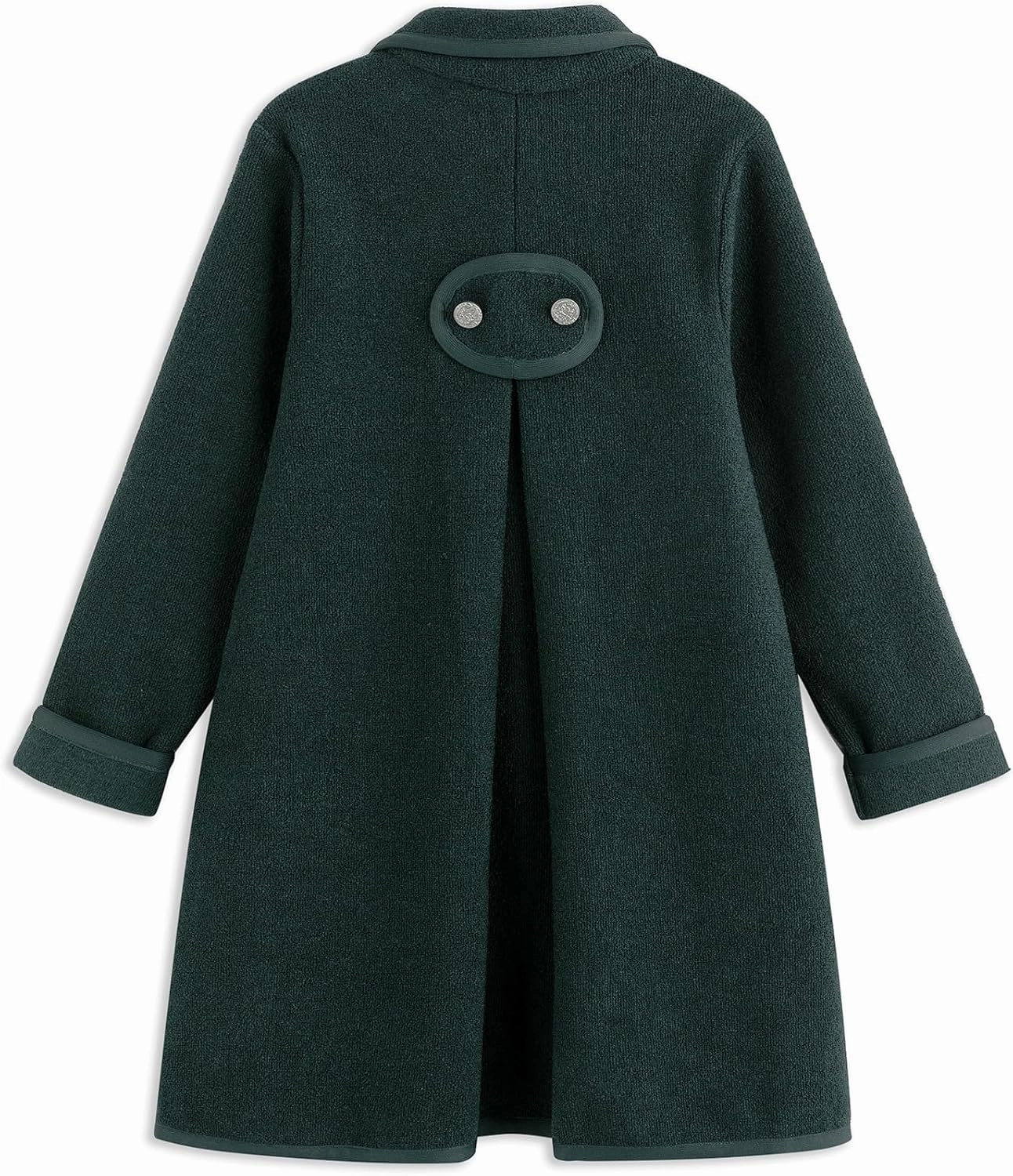 Simplee kids Girls Dress Coat Lapel Button Winter Jackets Coats Long Sleeve Outerwear with Pockets 4-14Year