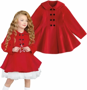 Simplee kids Girls Dress Coat Lapel Button Winter Jackets Coats Long Sleeve Outerwear with Pockets 4-14Years