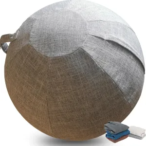 Sitting Ball, 55cm-75cm - Foldable Fabric Cover for Fitness/Pilates/Yoga/Office Balance Ball