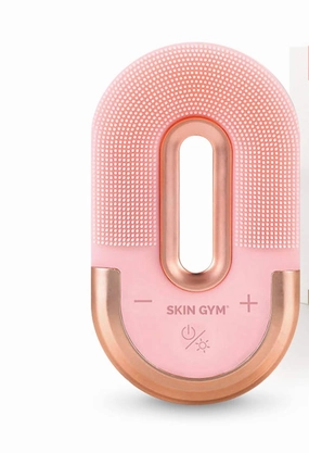 Skin Gym Vibrating Facial Cleansing Brush - Soft Silicone Scrubber, Face Massager, Exfoliator and Anti-Aging Skin Care Beauty Tool
