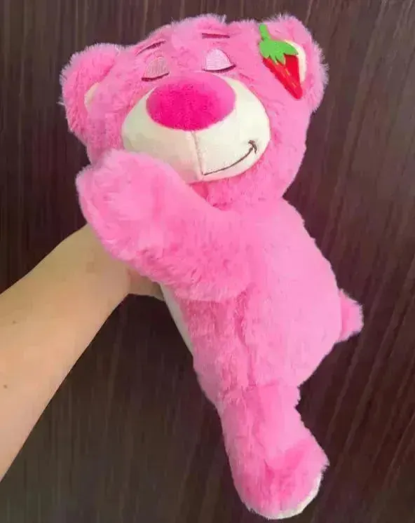Sleeping Strawberry Bear Pillow Plushie