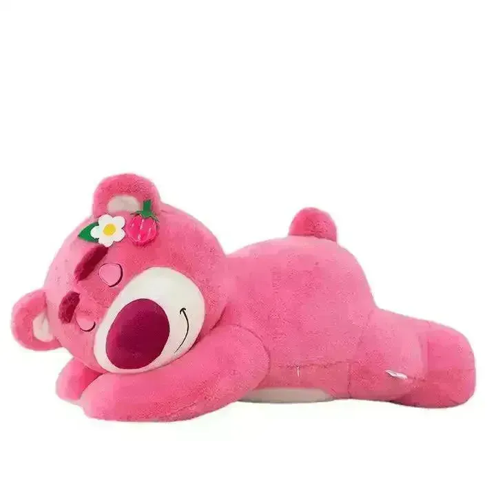 Sleeping Strawberry Bear Pillow Plushie