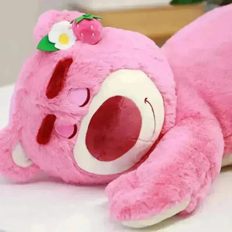 Sleeping Strawberry Bear Pillow Plushie