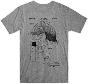 Slinky Patent T-Shirt, Slinky Toy 100% Soft Cotton Premium Tee