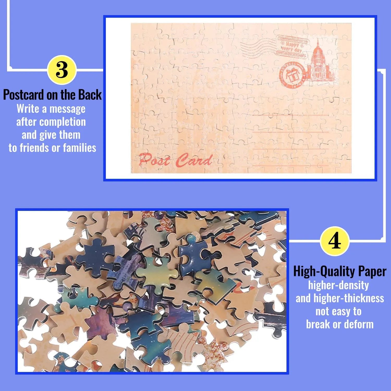 Small Jigsaw Puzzles for Adults Challenging Puzzle Mini Jigsaw Puzzles for Adults 150 Pieces Oil Painting Mona Lisa Venice Home Decor Puzzles 6 x 4 Inches, 3 Pack,Mini Easel Included