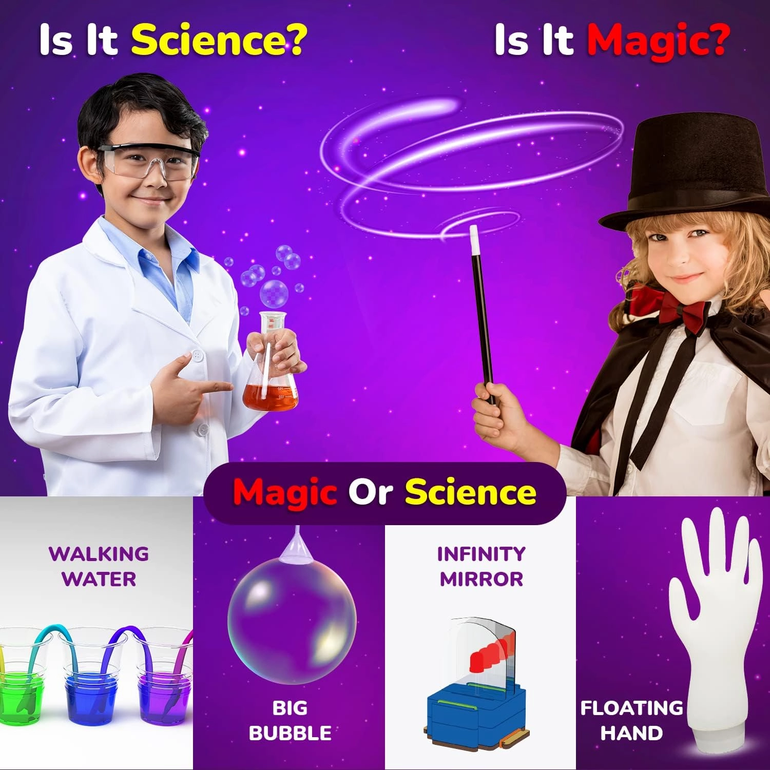 Smartivity Magic Science Kit for Kids Ages 4, 5, 6, 7, 8 Years | 50  Amazing Science Experiments I Birthday Gifts for Boys & Girls | I Educational Toy for Kids Age 4-8 Years Old