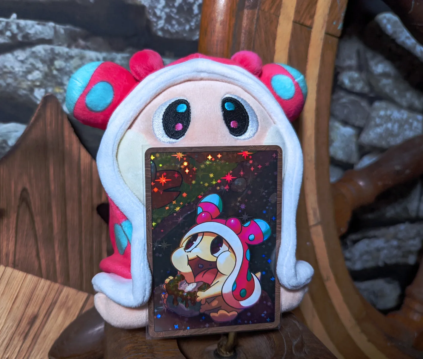Snugooi - Original Lockémon Plushie    Holo Card - Neo-K - 5" x 4.5" x 5.5"