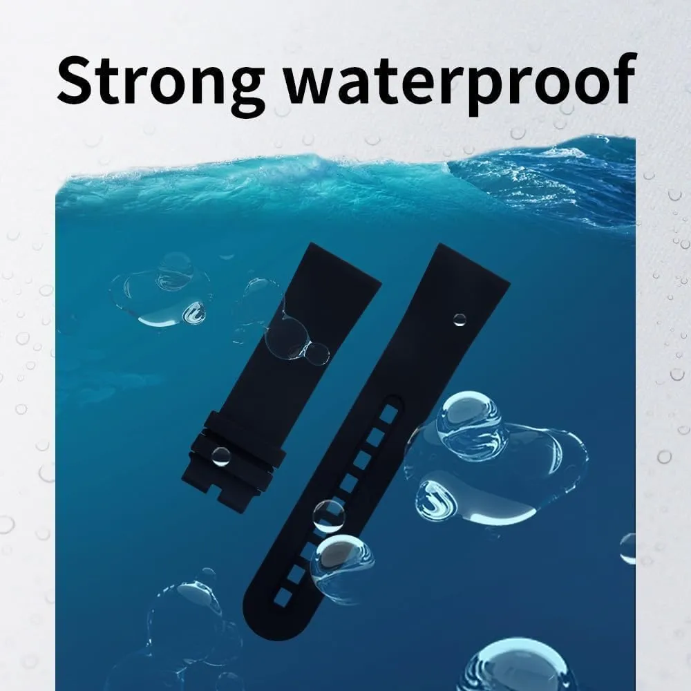 Soft Fluorous FKM Rubber WatchBand For Blancpain Strap Fifty Fathoms 5000 5015 Watch Bracelets