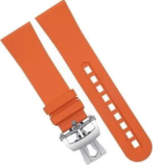 Soft Fluorous FKM Rubber WatchBand For Blancpain Strap Fifty Fathoms 5000 5015 Watch Bracelets