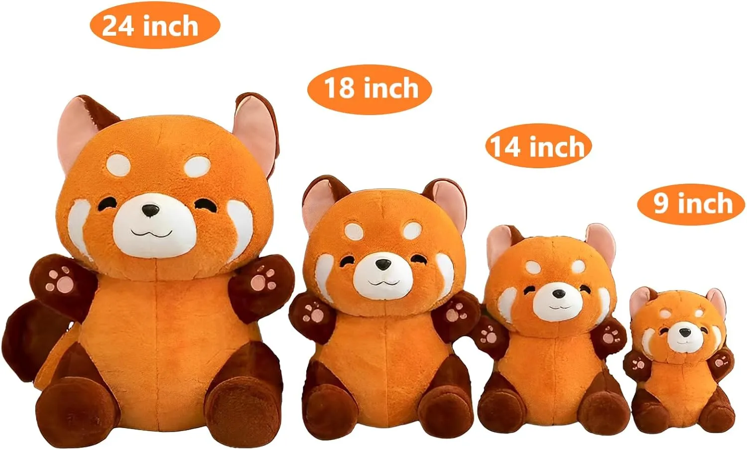 Soft Raccoon Stuffed Animal,Red Panda Plush Toy,Adorable Stuffed Raccoon Gift for Adults Kids (9inch / 0.5 lb)