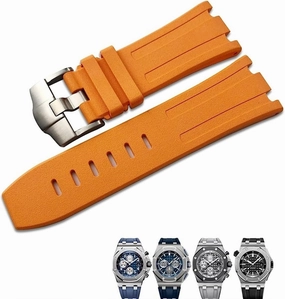 Soft Fluoro Rubber Watchband For Audemars Piguet ROYAL OAK OFFSHORE Diving Waterproof Watch Strap 28mm