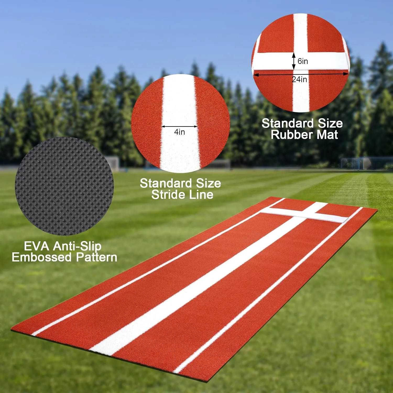 Softball Pitching Mat, 10x3 ft Softball Pitching Mound with Antislip Foam Bottom& Rubber Mound, Baseball Pitching Turf Training Mat for Practice Softball and Baseball Pitch Equipment