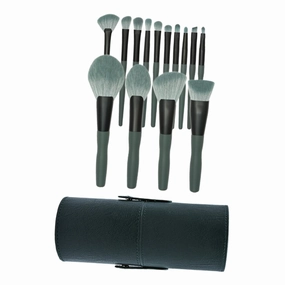 SOIMISS Makeup Brush Set 14 Pieces Cosmetics Accessory Wood Handle Daily Professional Easy to Clean