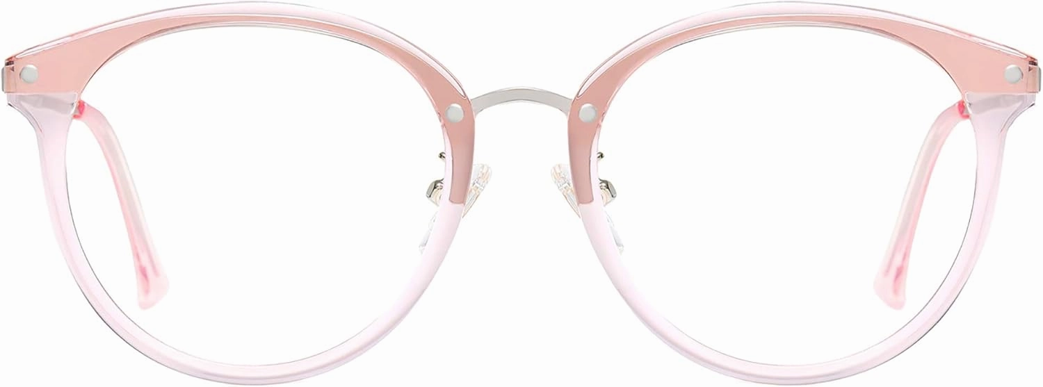 SOJOS Retro Round TR90 Blue Light Reading Glasses Womens Mens Readers Computer Glasses Eyewear Frame SJ9001