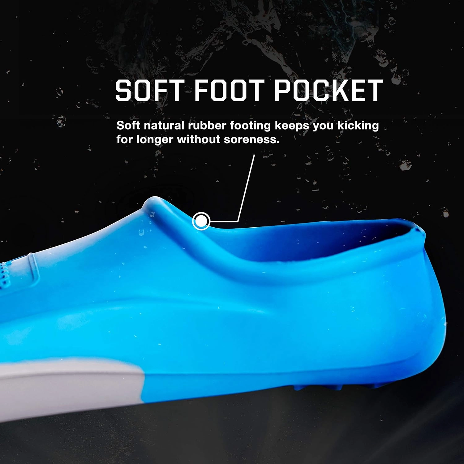 Speedo Unisex-Adult Swim Training Fins Rubber Long Blade