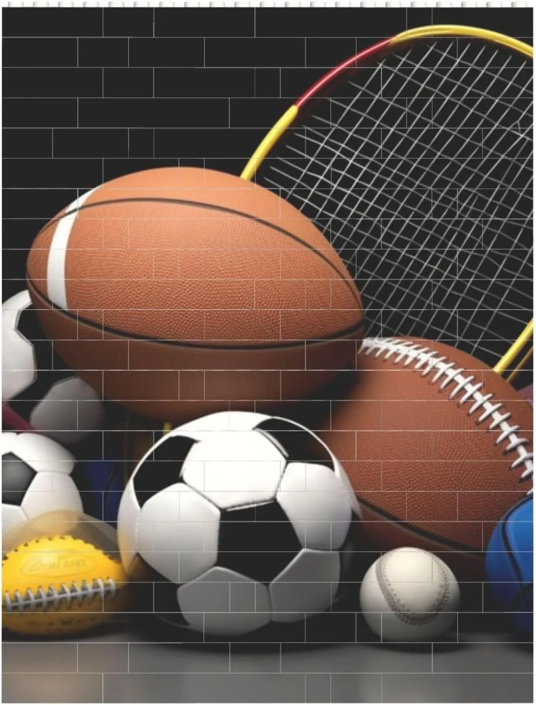 Sports Themed Building Block Puzzle Personalized Building Bricks Block Puzzle Building Family Keepsake DIY Brick Block Puzzles Valentine's Day Gifts for Home Decor Brick Puzzle