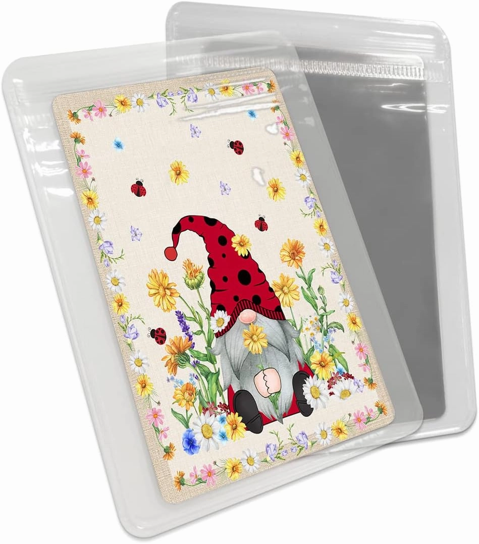 Spring Florals Rustic Daisy Small Compact Mirror for Purse, Spring Florals Rustic Daisy Travel Makeup Mirror for Women Men, Rectangular Handheld Compact Pocket Mirror 2 PCS