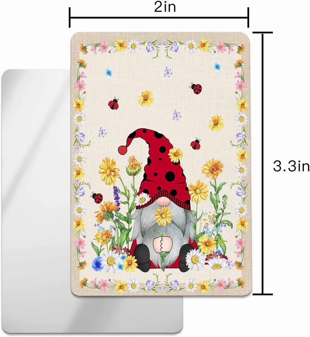 Spring Florals Rustic Daisy Small Compact Mirror for Purse, Spring Florals Rustic Daisy Travel Makeup Mirror for Women Men, Rectangular Handheld Compact Pocket Mirror 2 PCS