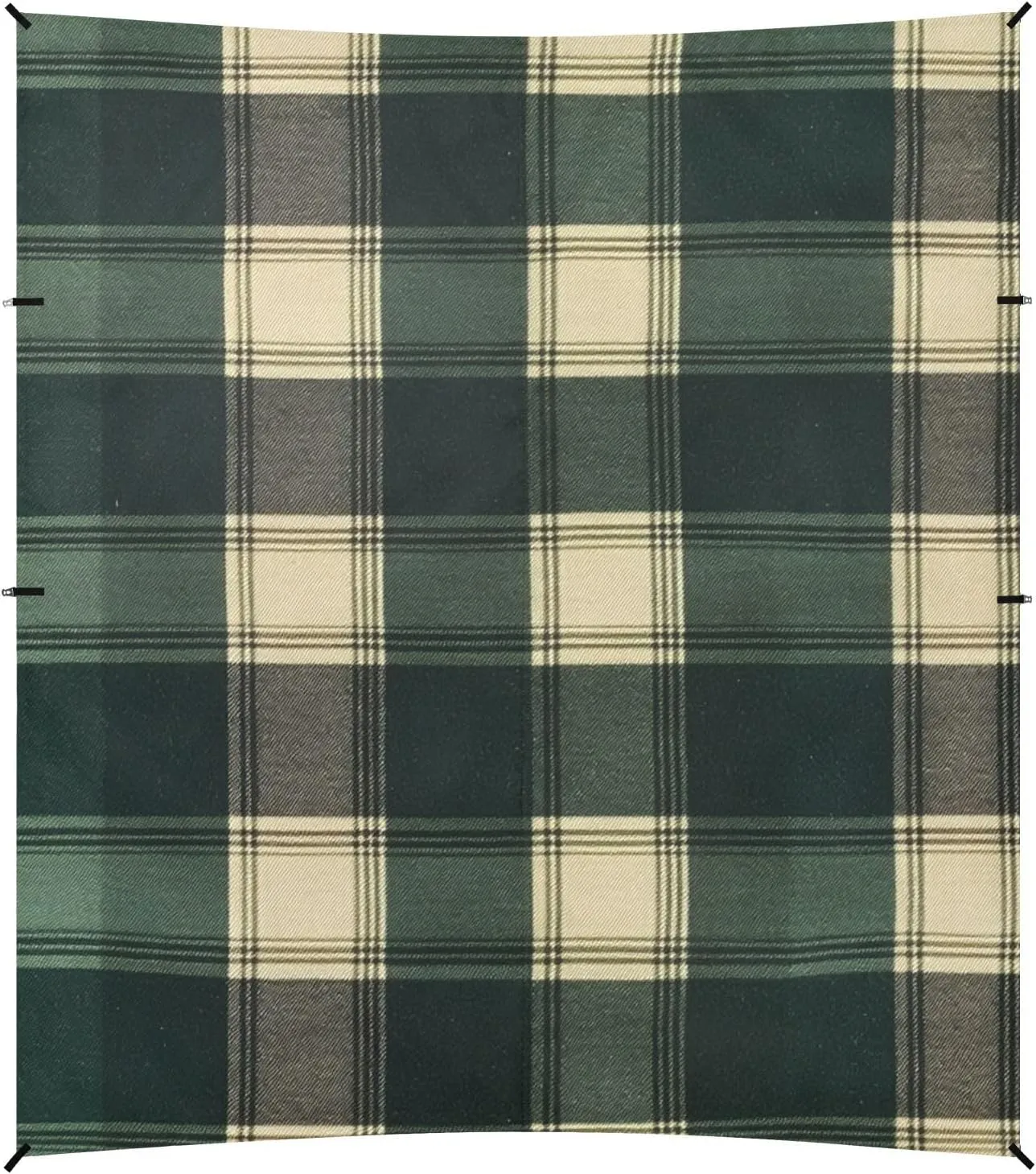 Springgreen Buffalo Plaid Check Tartan Scotland Beach Cabana Tent UPF50  Easy Setup Shade Sun Shelter Includes Sand Shovel, Sandbags, Stability Poles for Camping, Picnics, Backyard & Fishing