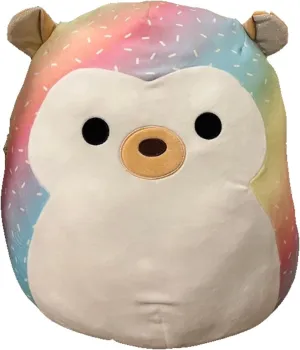 Squishmallow Official Kellytoy Plush Wildlife Zoo Squad Squishy Soft Plush Toy Animals (Bowie Rainbow Hedgehog, 8 Inch)