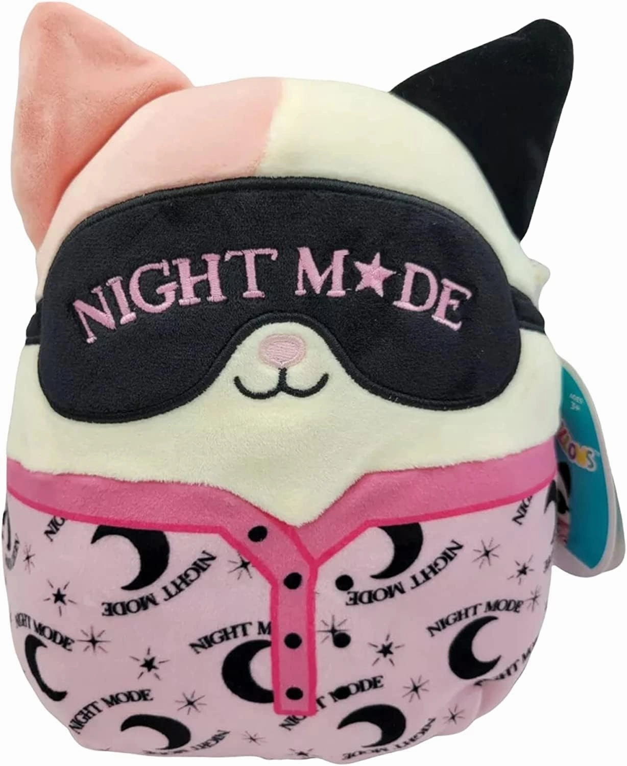 Squishmallow Official Kellytoy Collectible Pajama Squad Squishy Soft Animals (Katsla The Cat, 8 Inch)