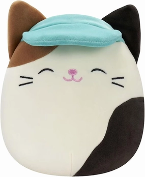 Squishmallow Official Kellytoy Collectible Pet Squad Dogs Cats Bunnies Frogs Squishy Soft Animals (Cam Calico Cat (Visor), 8 Inch)