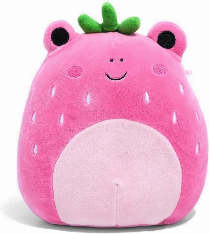 Squishmallow Official Kellytoy Food Squad Plush Toys Soft Plush Animal (Adabelle Strawberry Frog, 8 Inch)
