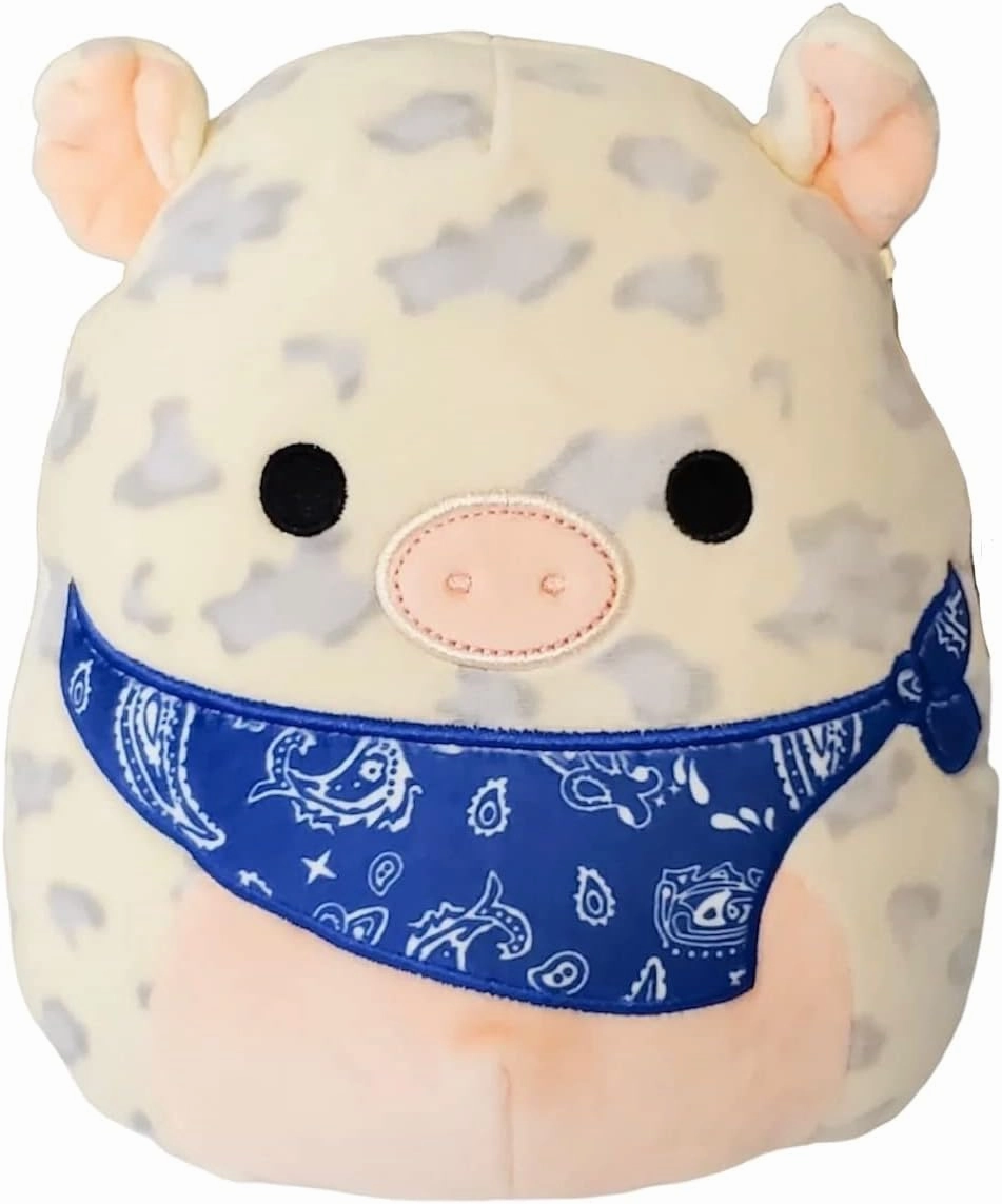 Squishmallow Official Kellytoy Plush 8 Inch Squishy Soft Plush Toy Animals (Rosie Pig (Blue Bandana), 8 Inch)