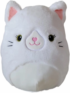 Squishmallow Official Kellytoy Plush Pets Squad Dogs Cats Bunnies Frogs Squishy Soft Plush Toy Animals (Kelsey Fuzzy White Persian Cat, 12 Inch)