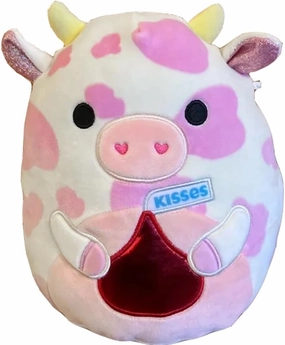 Squishmallows Official 8 Inch Valentines Squad Collectible Pillow Animals (Evangelica Pink Cow)