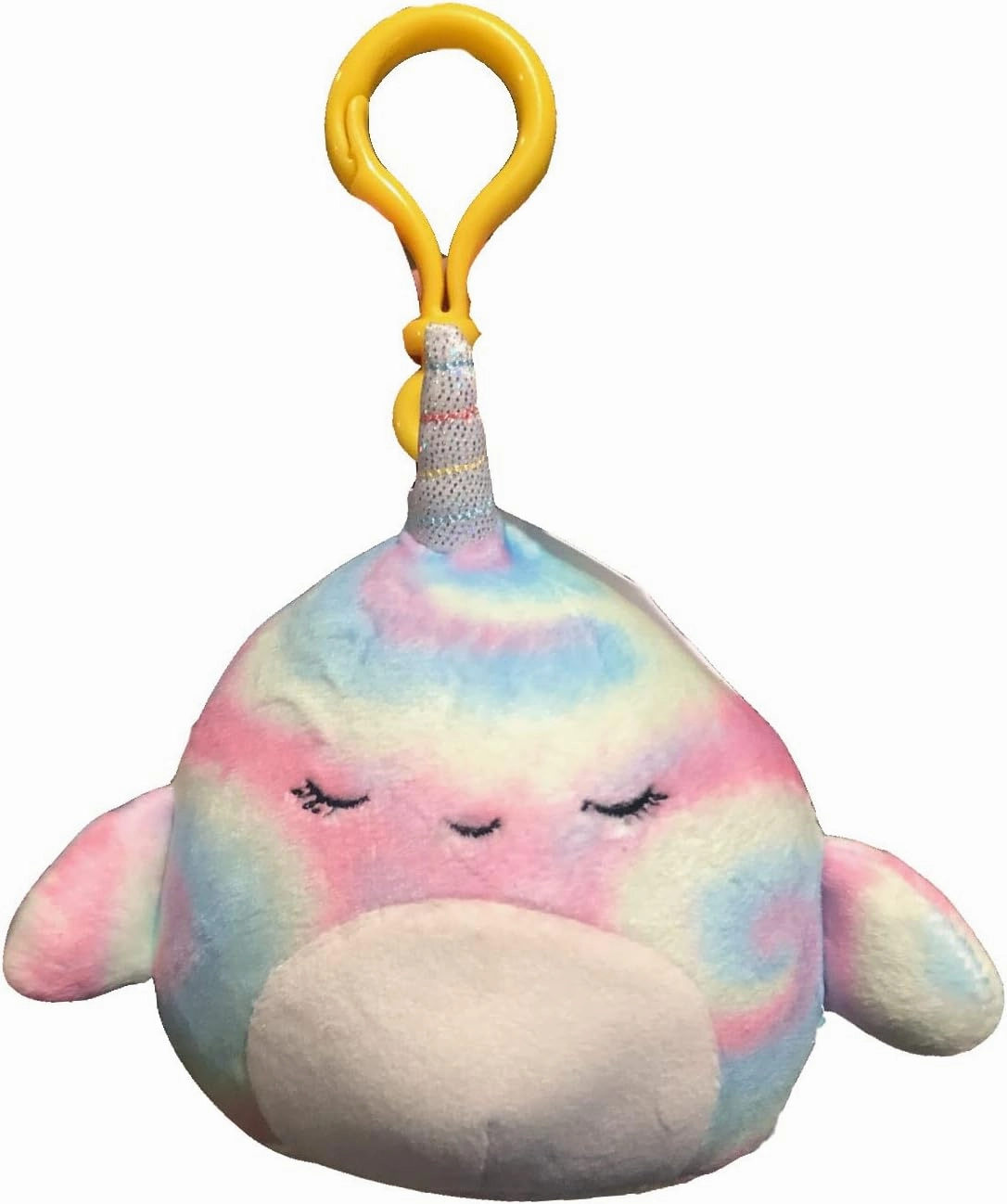 Squishmallows Official Kellytoy Plush Sea Life Squad Squishy Soft Plush Toy Animals (3.5 Inch Clip, TER Rainbow Narwhal)
