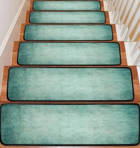 Stair Treads Carpet Set of 13 Antique Vintage Grunge Canvas Texture Non-Slip Self-Adhesive Safety Rug Stair Mats Step Runner Indoor Wooden Steps for Kids Dogs 30"x8"