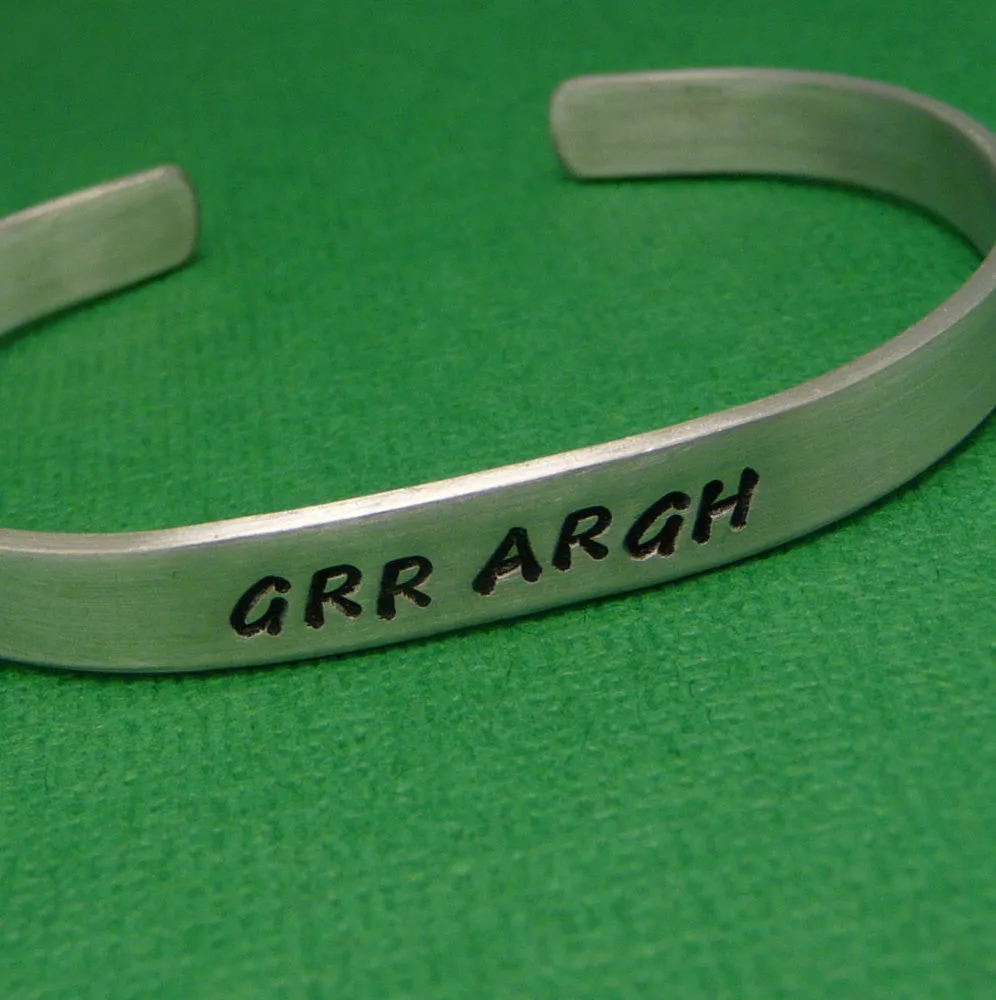 Stamped - Sterling Argh Festive offer Silver Aluminum Hand or Huge offer Braceletin Grr A