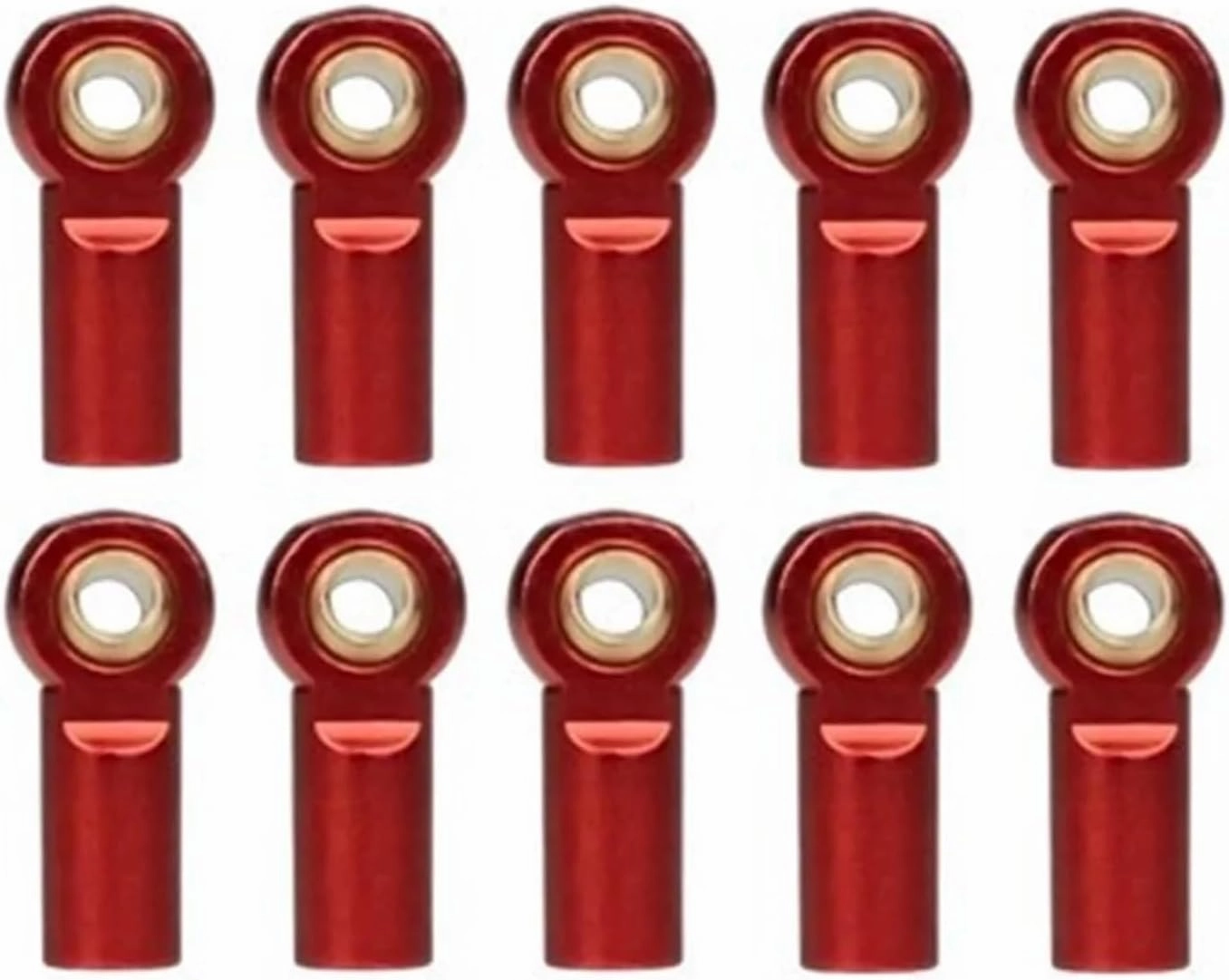 Steering Linkage Servo Link 10Pcs Metal M3 Aluminum Link Tie Rod End Ball Joint 1/10 RC Car Crawler AXIAL SCX10 D90 D110 Fit for Tamiya Racing Direction Pull Rod Steering Pull (Color : Red)