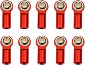 Steering Linkage Servo Link 10Pcs Metal M3 Aluminum Link Tie Rod End Ball Joint 1/10 RC Car Crawler AXIAL SCX10 D90 D110 Fit for Tamiya Racing Direction Pull Rod Steering Pull (Color : Red)