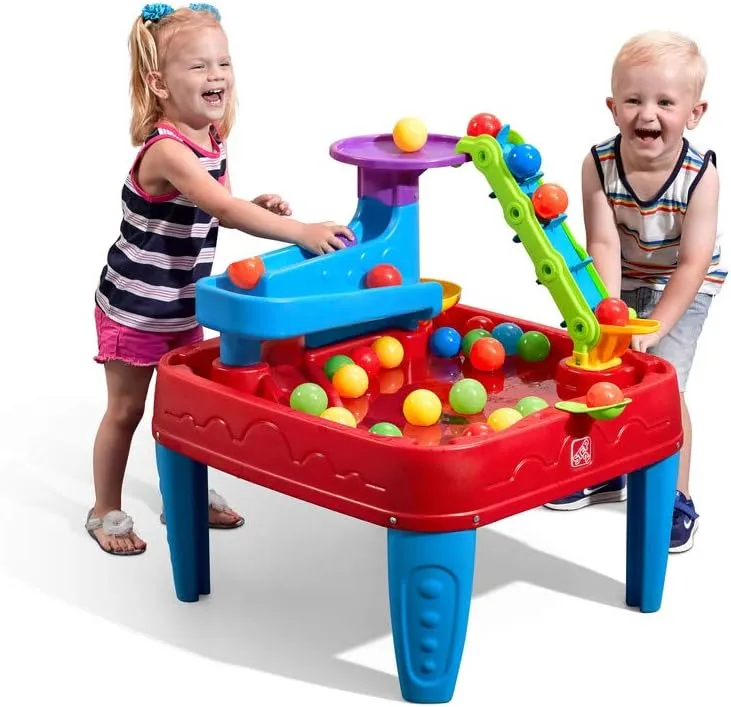 Step2 Stem Discovery Ball Table, Kids Water Table Activity Sensory Playset, Summer Outdoor Toys, 13 Piece Water Toy Accessories, For Toddlers 2  Years Old