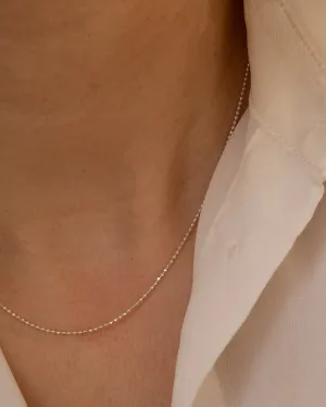 Sterling silver Sparkle Ball Chain Necklace