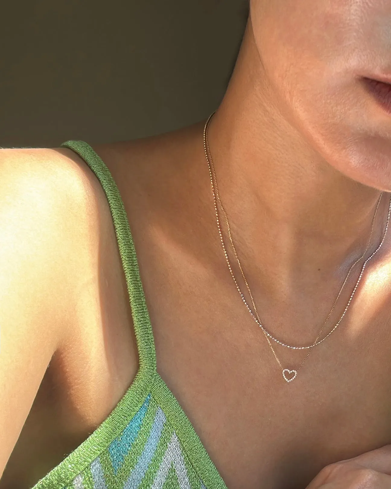 Sterling silver Sparkle Ball Chain Necklace