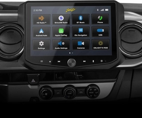 Stinger HORIZON10 10.1" Toyota Tacoma (2016-23) Stereo 1280x800 HD Touchscreen Radio, Wireless Apple CarPlay/Android Auto, Bluetooth 5.1, IP65 Weather-Resistant Display, HDMI, 4 Camera & 3 USB Inputs